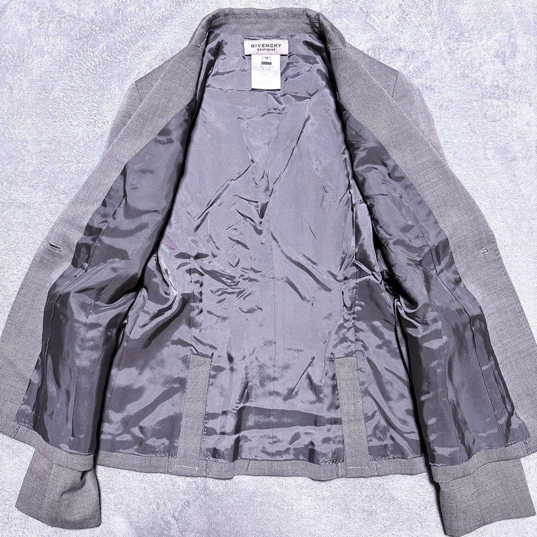 【未使用】ジバンシー パンツスーツ ワイドパンツ ステッチ ウール シルクM