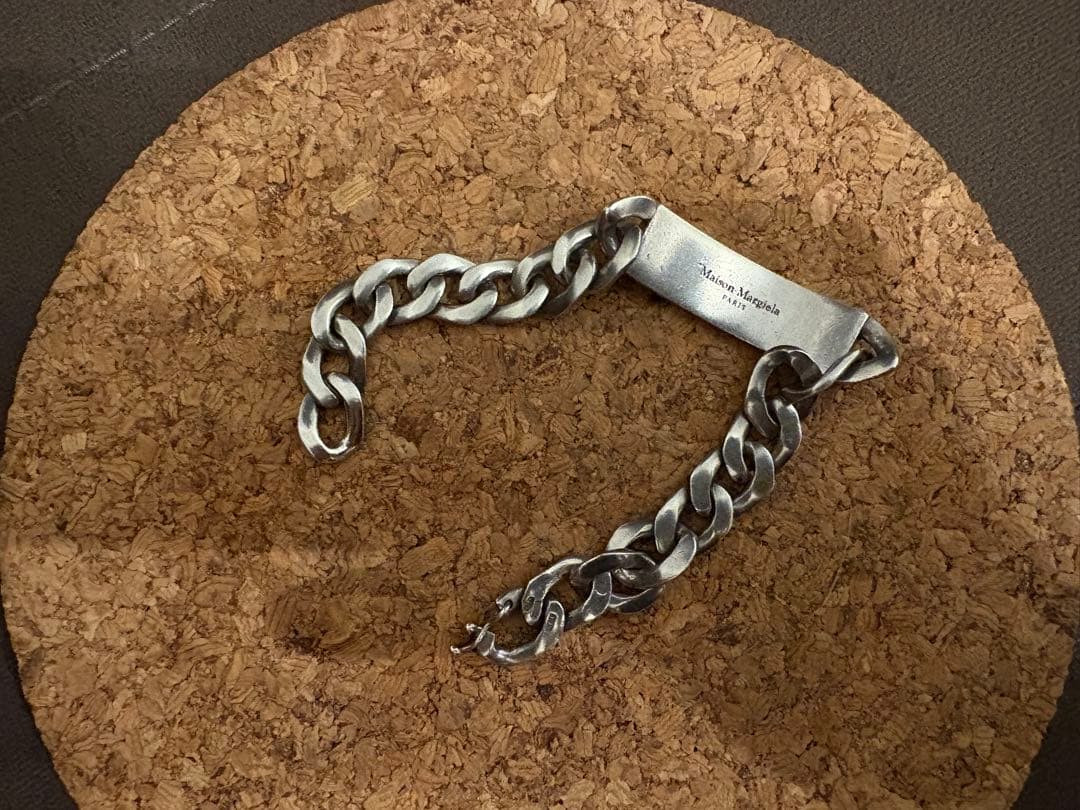 メゾンマルジェラ ブレスレット ID チェーン シルバー　りる