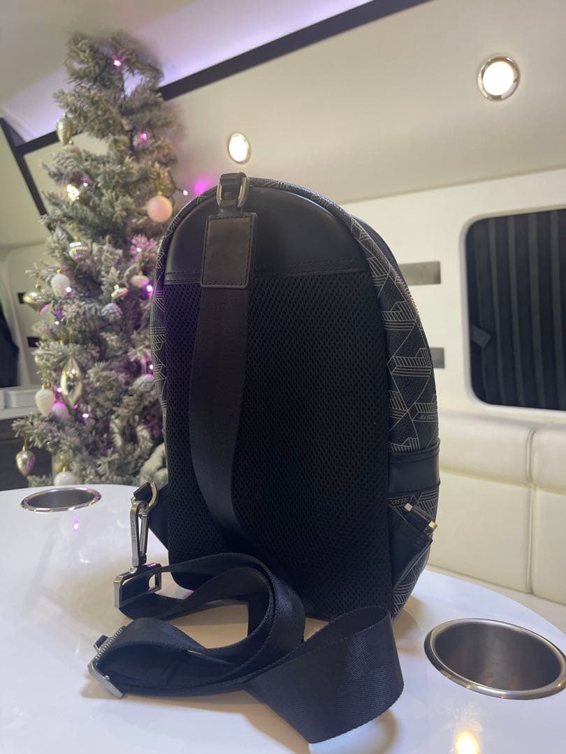 LACOSTE ラコステ メンズ ボディバッグ 黒 モノグラム 未使用　ブラック