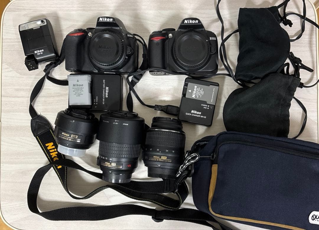 Nikon D5600 & D3000 レンズ3本・スピードライト付