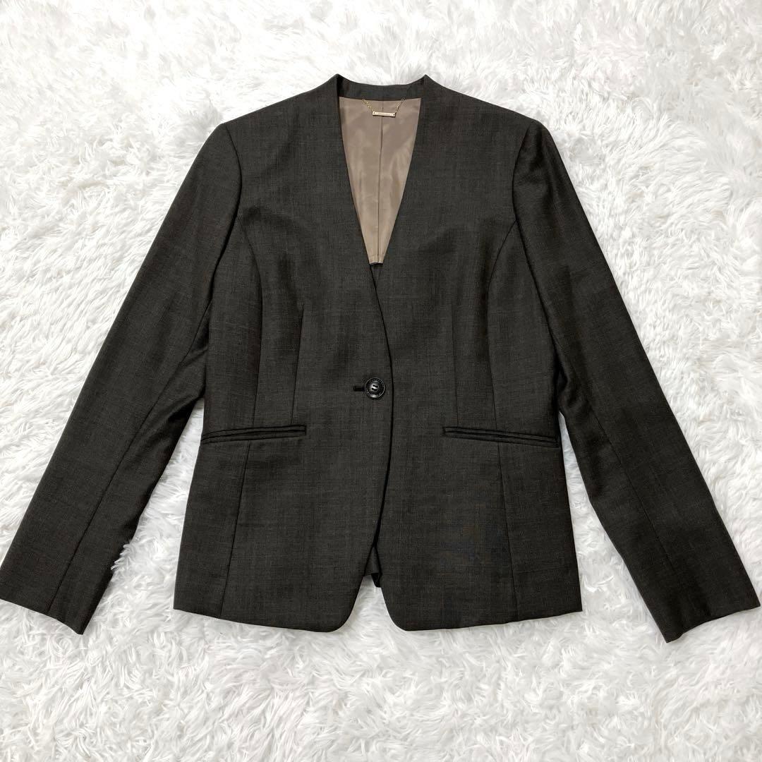 未使用級　ニューヨーカー　カノニコ　セットアップ　パンツスーツ　ノーカラー　11