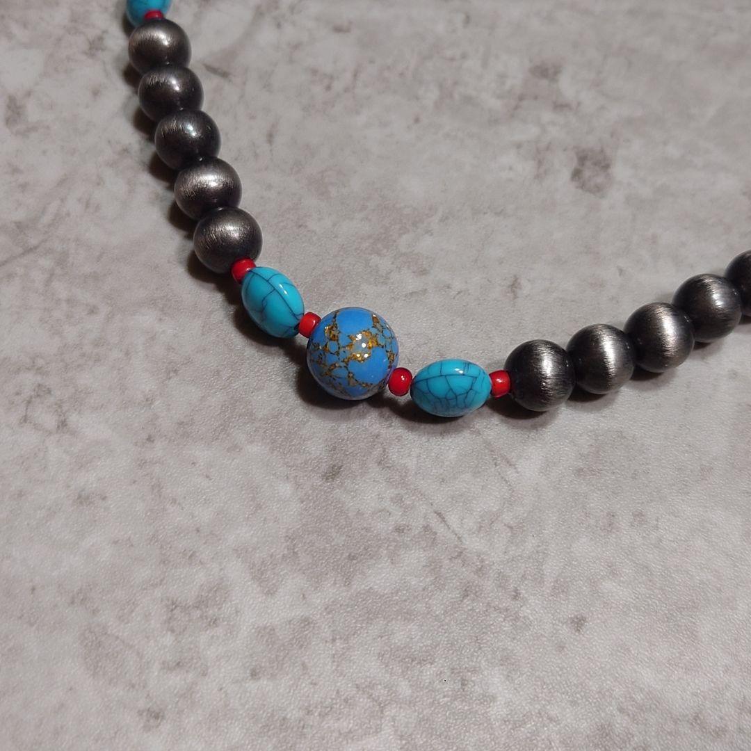 NAVAJO ナバホパールネックレス ターコイズ SILVER925