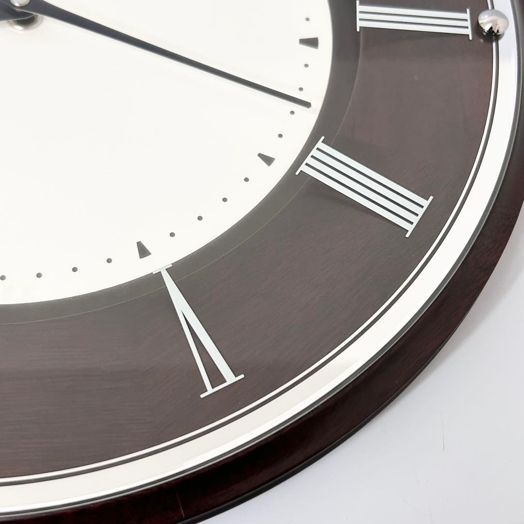 美品 SEIKO EMBLEM セイコー 電波時計 掛時計 HS540B 無垢