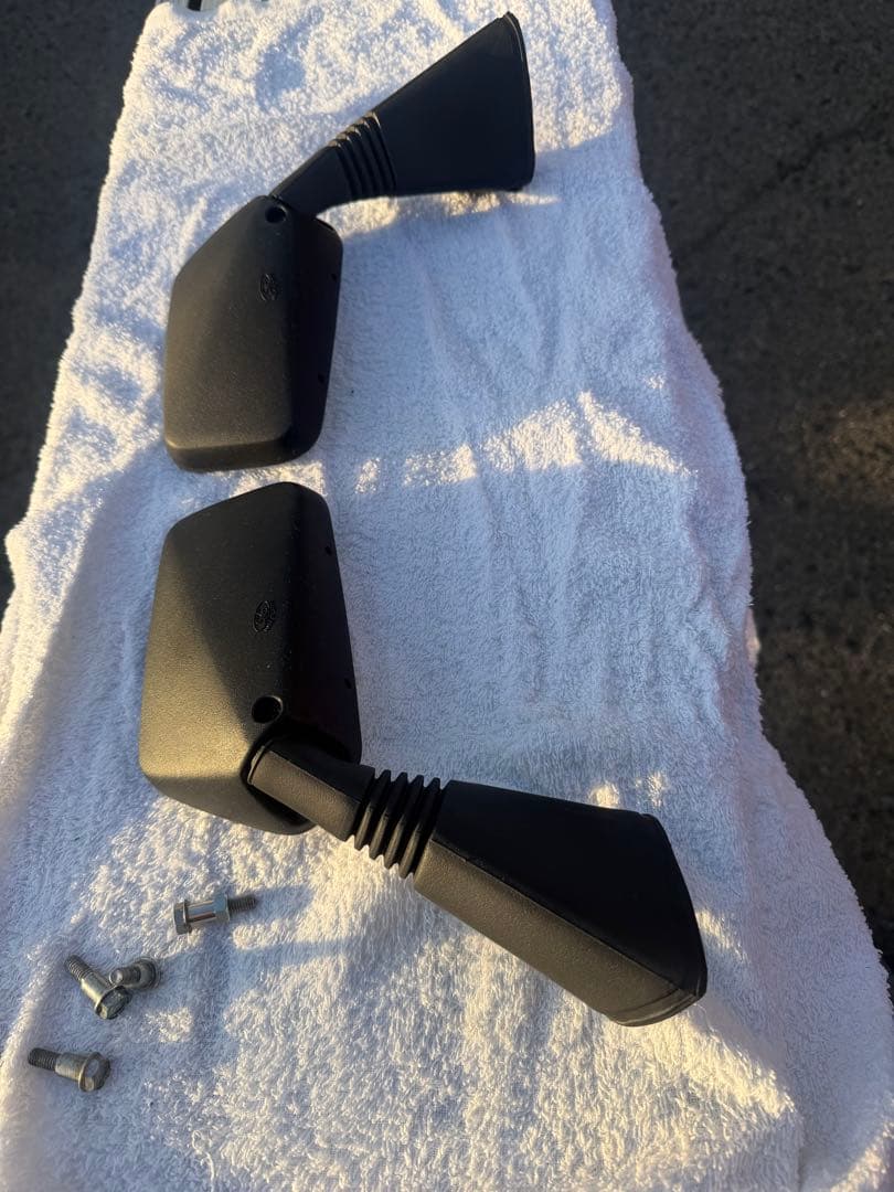 フュージョン純正ミラー ブラック 可動式アーム 取り付けネジ付き