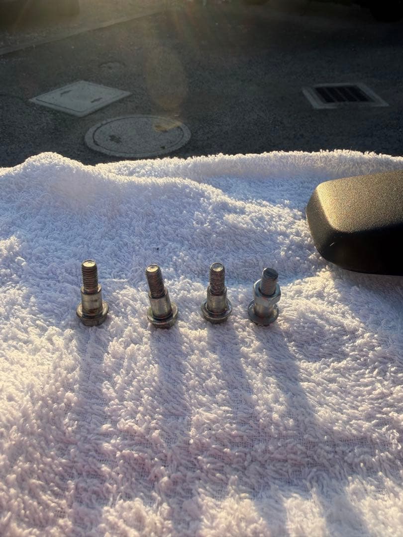 フュージョン純正ミラー ブラック 可動式アーム 取り付けネジ付き