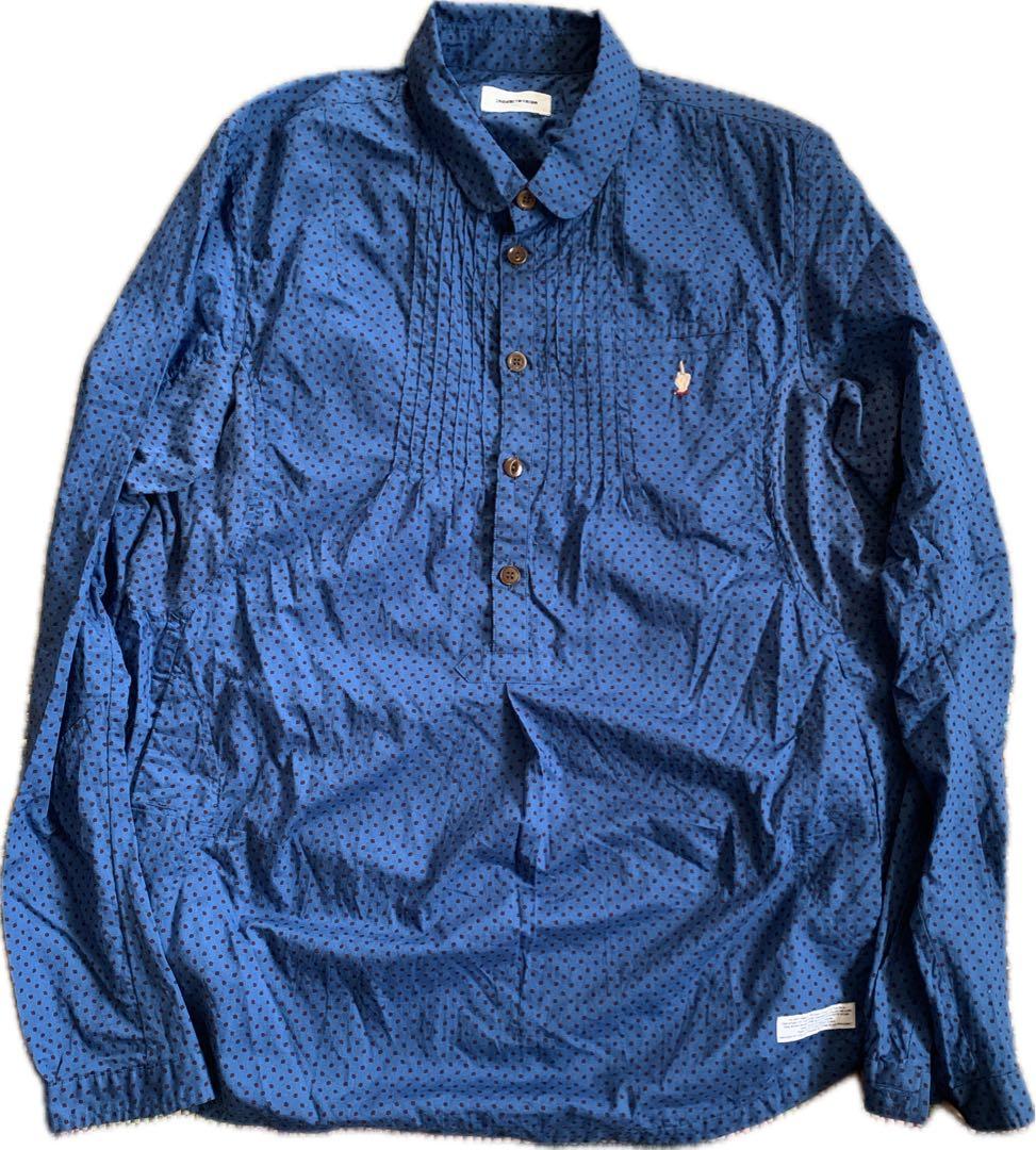 undercover fuck 刺繍　ドット柄　長袖シャツ プルオーバー