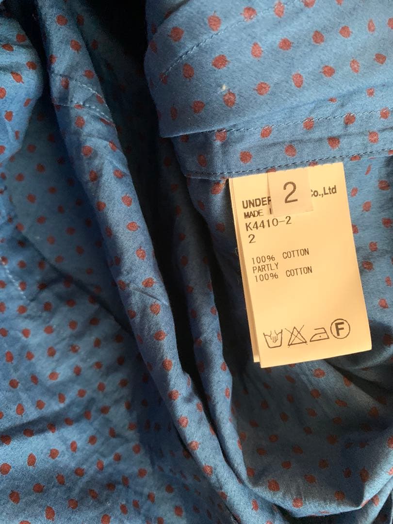 undercover fuck 刺繍　ドット柄　長袖シャツ プルオーバー