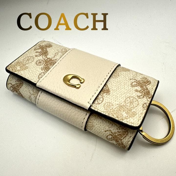 COACH コーチ エッセンシャル６連キーケース ホース&キャリッジ Cロゴ