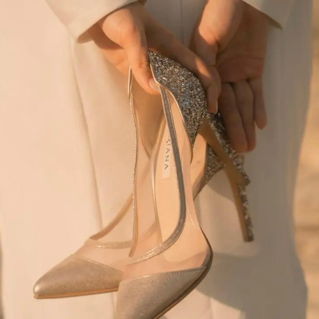 【美品・箱付】Diana ダイアナ グリッター ハイヒール
