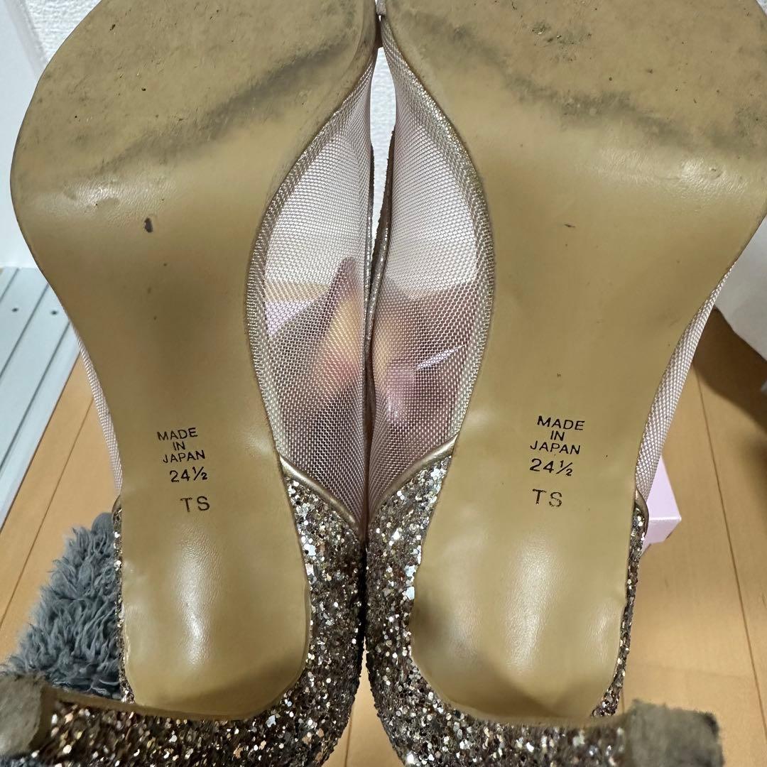 【美品・箱付】Diana ダイアナ グリッター ハイヒール