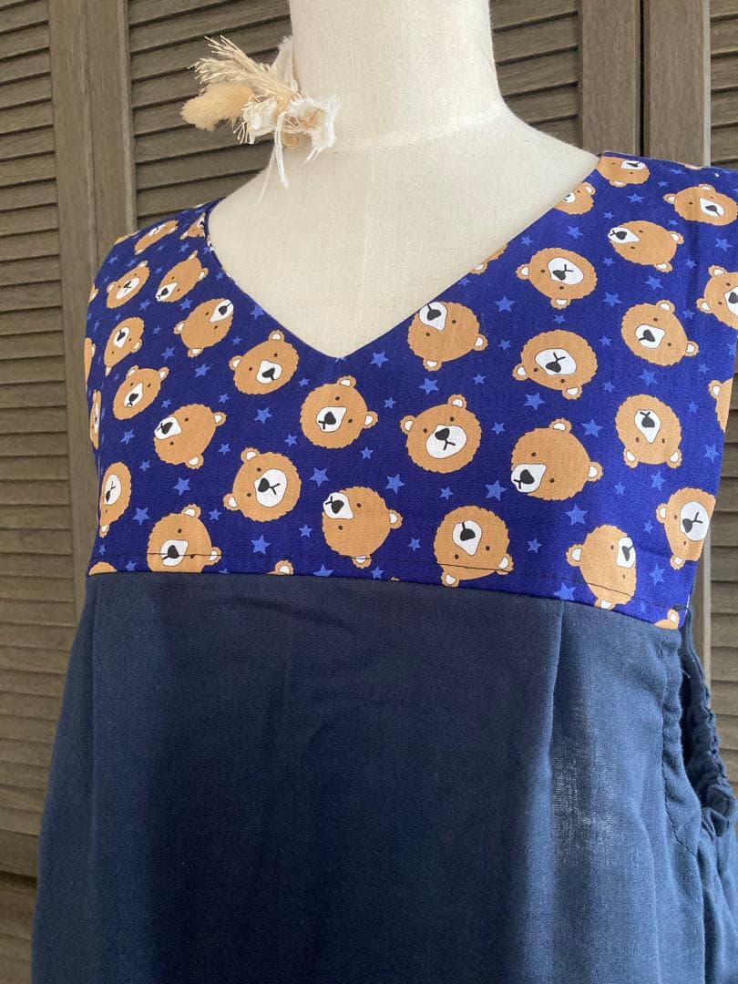 専用　エプロン　割烹着　ハンドメイド　保育士　介護士　保健師　ワンピース