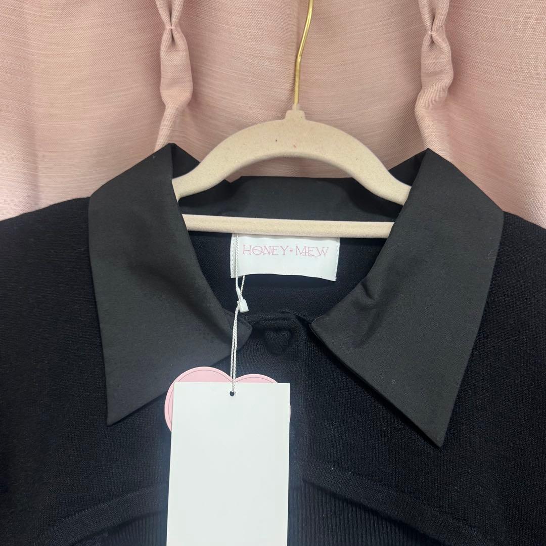 ミシェルマカロン checkアンサンブルロングスリーブワンピース