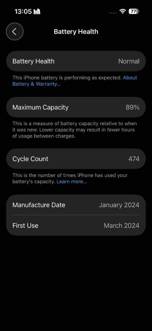 Apple iPhone15 256GB SIMフリー 黒 小傷あり 全体美品
