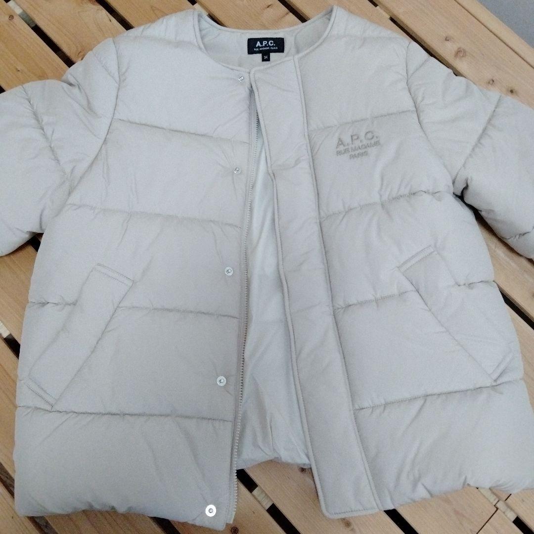 A.P.C. ライトベージュ 中綿ジャケット 34