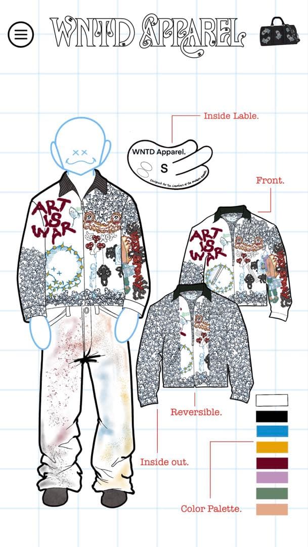 WNTD apparel リバーシブルジャケット　Mサイズ