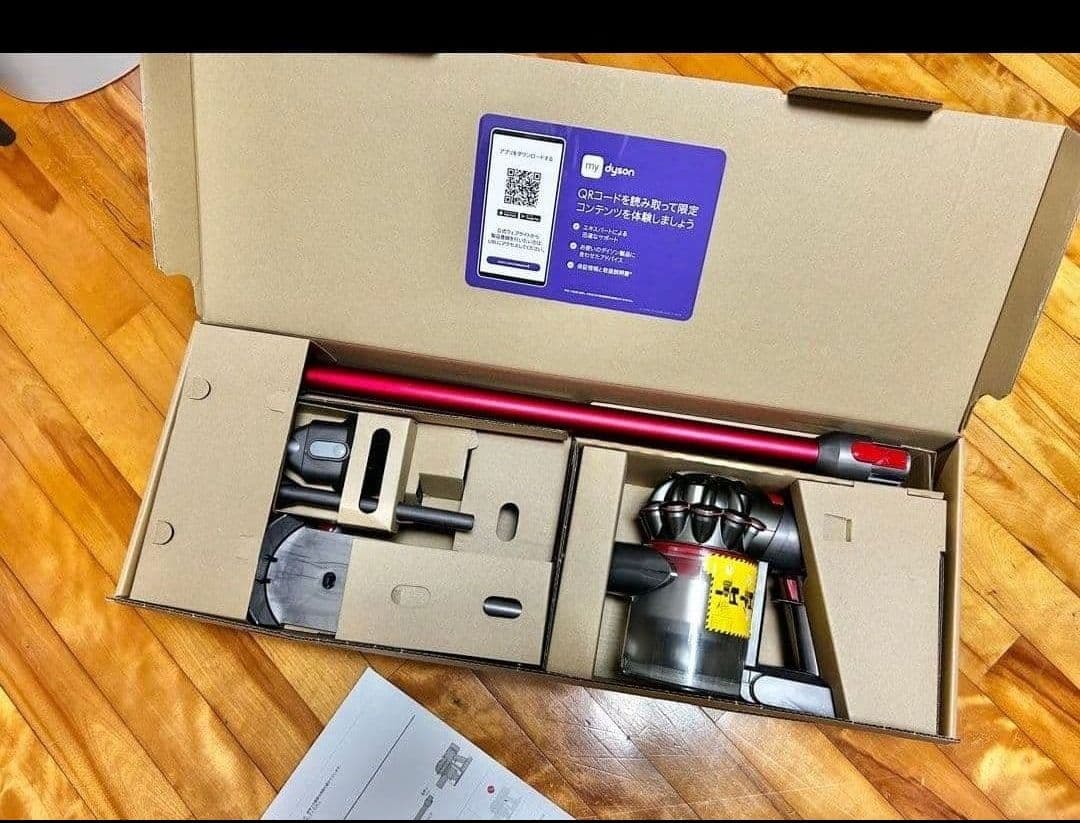 稼働中＆本日限り充電器付きＬＥＤノズル付V8 純正Slimスティッククリーナー