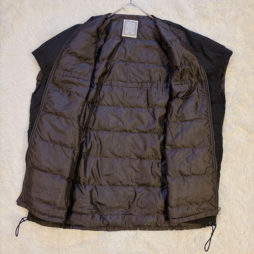 【美品】BEARDSLEY ビアズリー　ダウンビッグジレ　ダウンベスト　カーキ