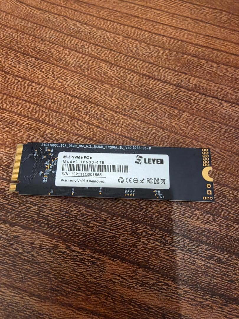 内蔵型SSD 4TB LEVEN M.2 NVMe PCIe 3.0 SSD 2280