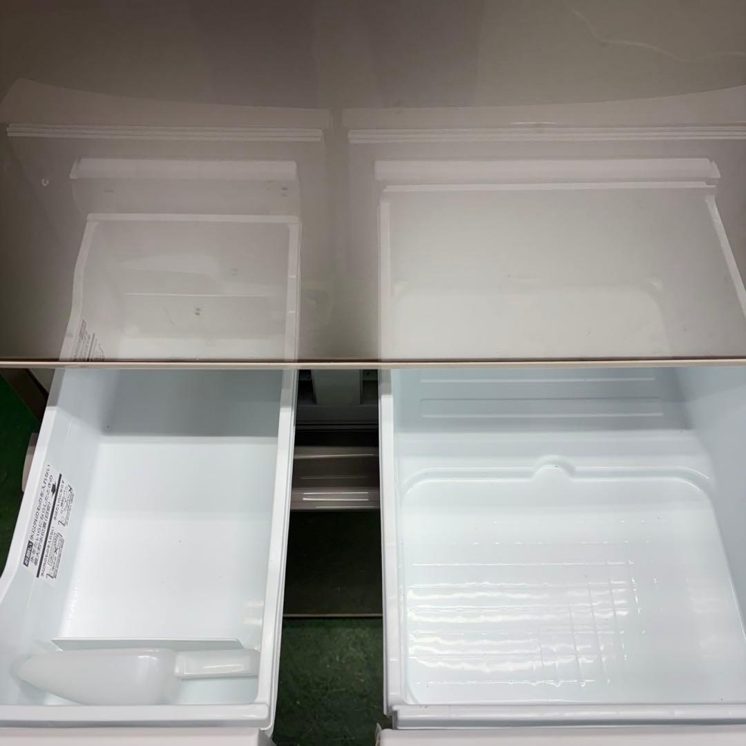 717 鏡面　ガラストップ　5ドア　左開き　大型冷蔵庫　400L強　美品　保証