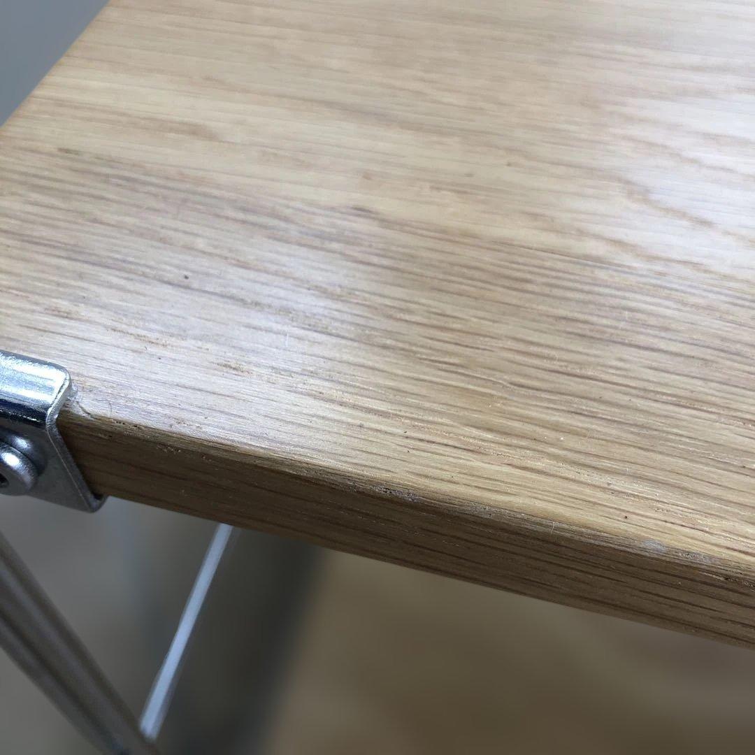 オクユキ！　無印良品 ステンレスユニットシェルフ・オーク材・引出し付