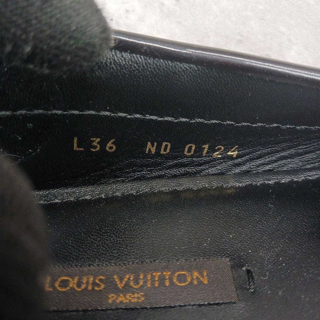 未使用級✨ ルイヴィトン エナメル モカシン ローファー レッド ブラック 36