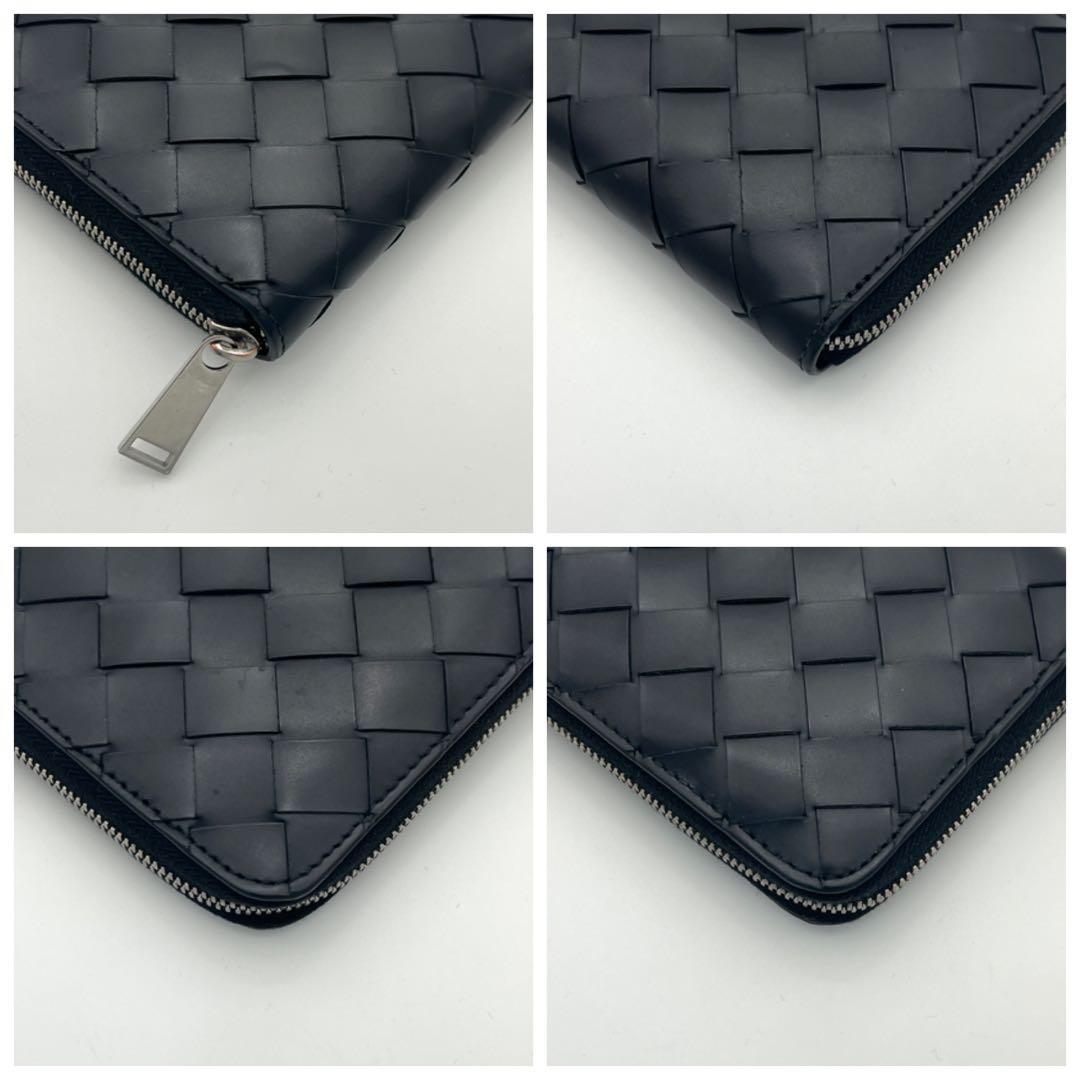 【極美品】ボッテガヴェネタ イントレチャート ジップアラウンド ウォレット