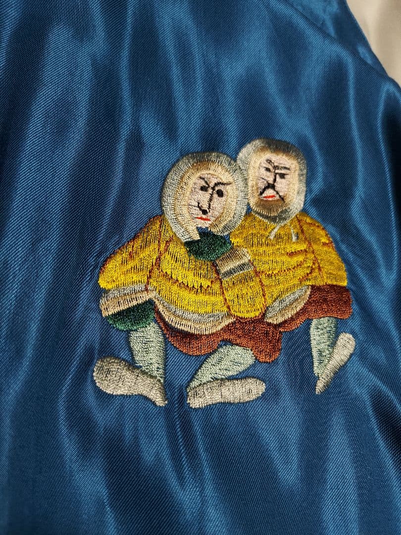 テーラー東洋 スカジャン 1950sスタイル アセテート 鷹 ヘラジカ XXL