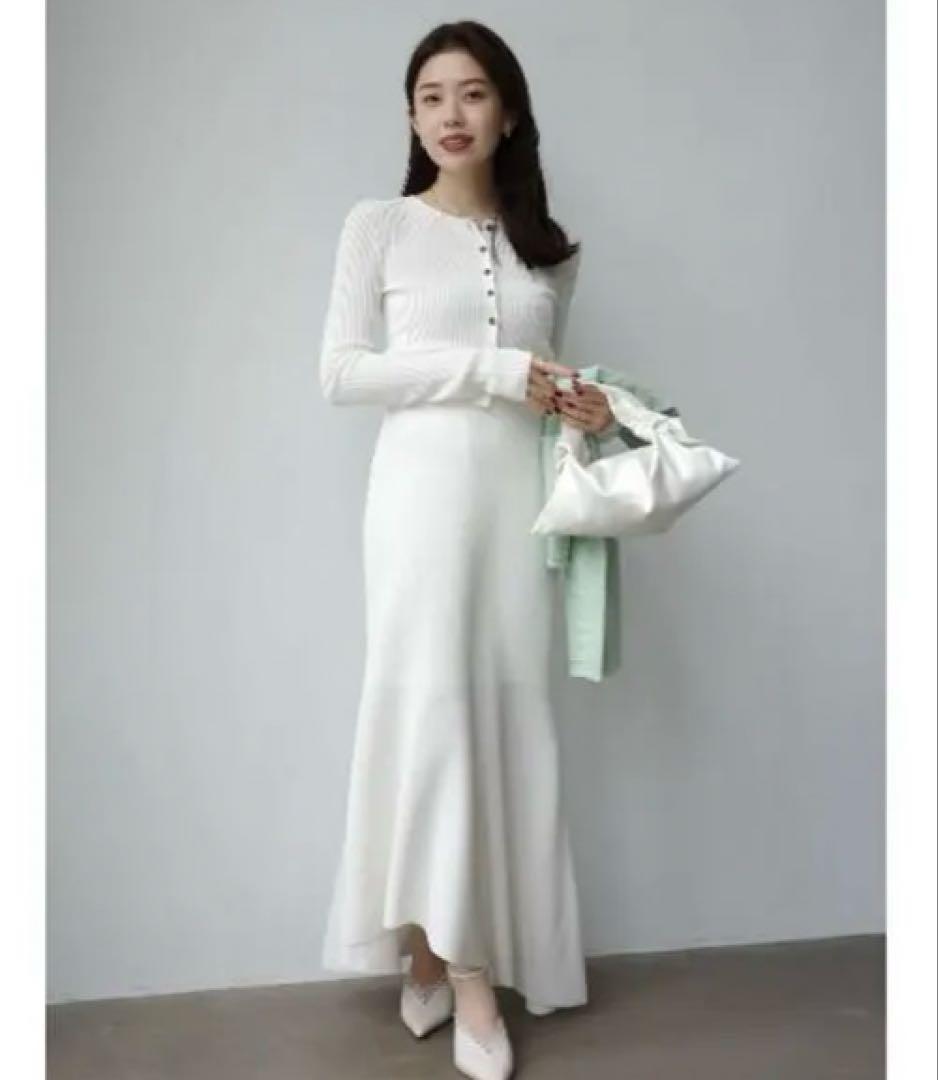 【美品】anuans リュクスビスコースニットカーディガン