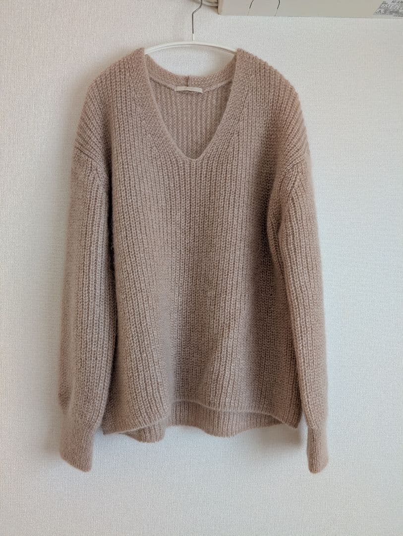 plage キッドモヘヤカタアゼVネックプルオーバー