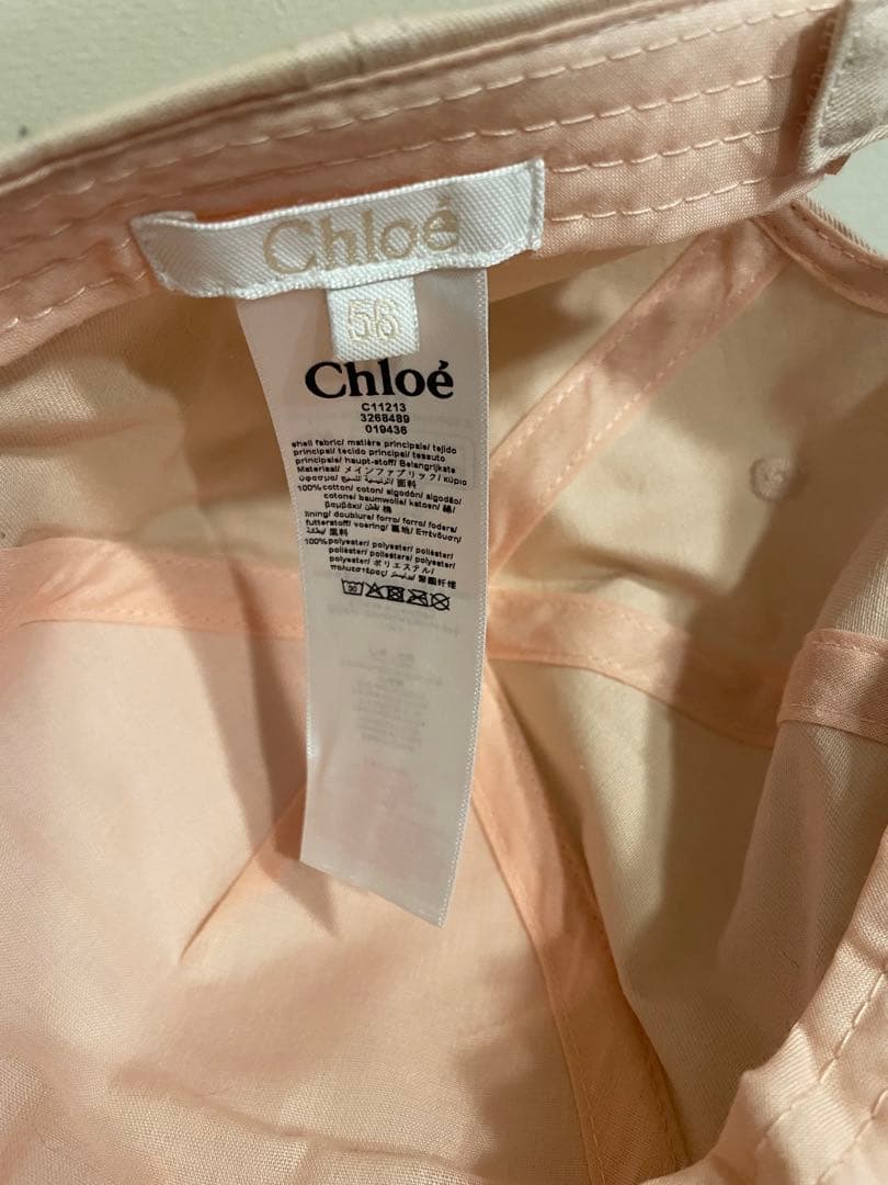 Chloé ピンク ベースボールキャップ クロエ 帽子
