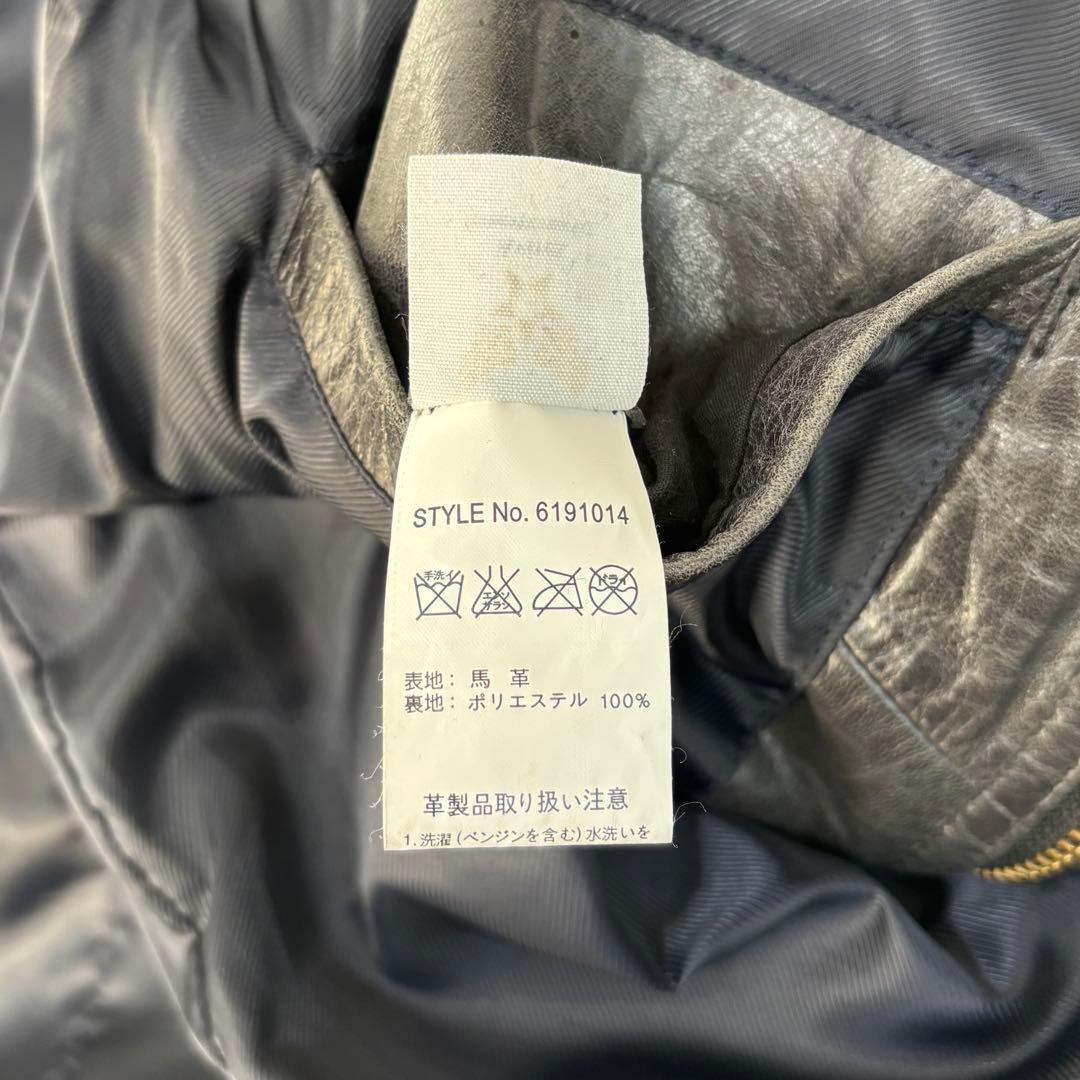 AVIREX 6191014馬革 レザー M-65 ミリタリージャケット 黒 L