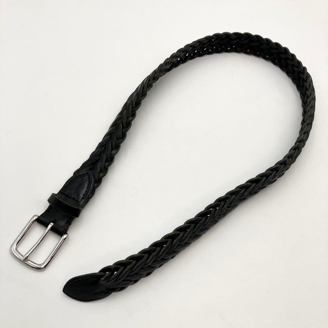 極美品✨ ホワイトハウスコックス メッシュベルト 黒 レザー 28/70 人気