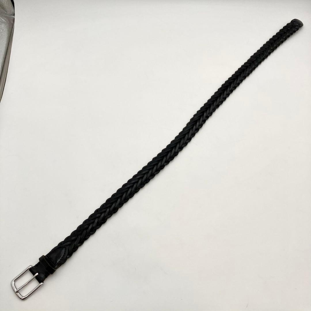 極美品✨ ホワイトハウスコックス メッシュベルト 黒 レザー 28/70 人気