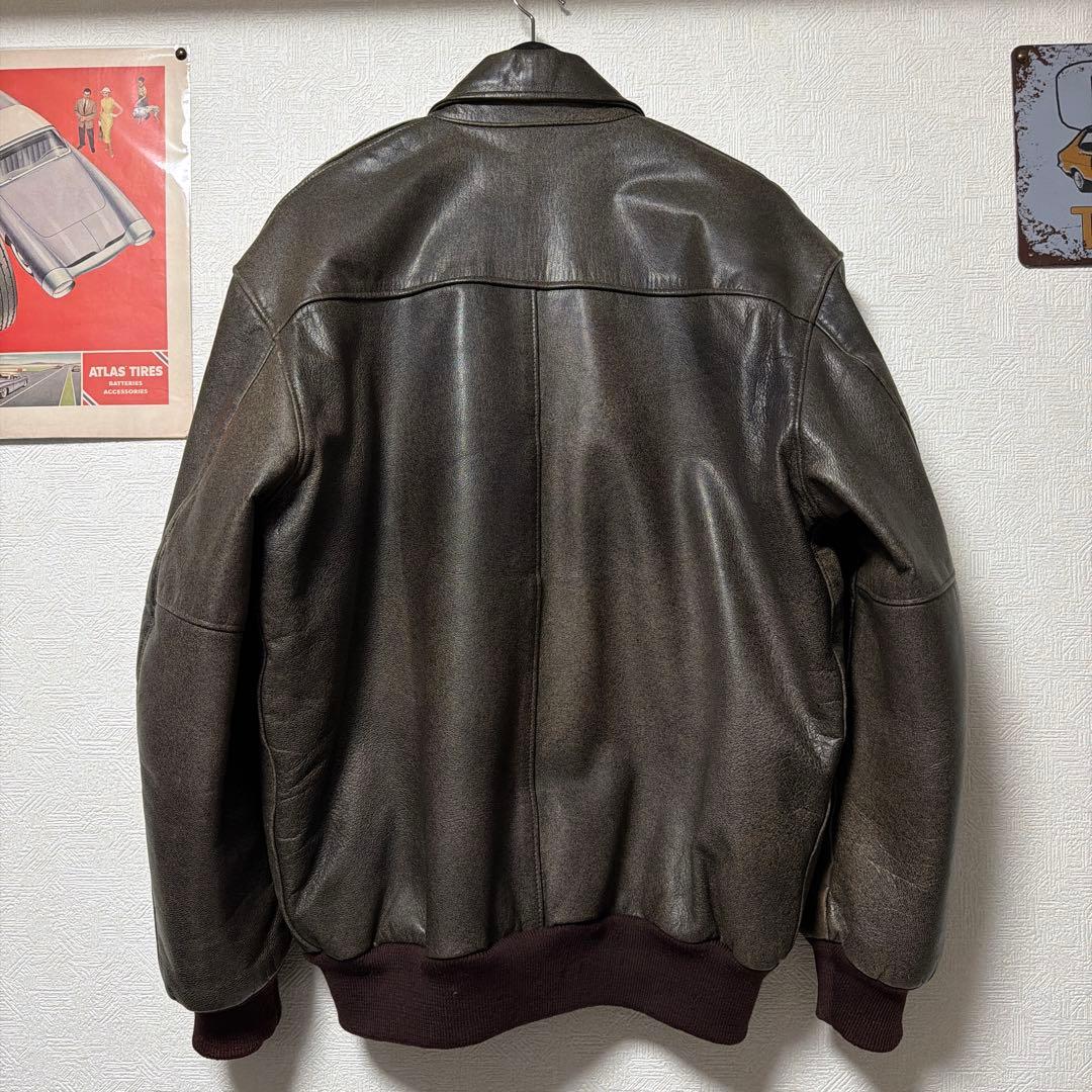 9*u様 美品 80s L.L.BEAN A-2 ジャケット　A2 44 レザー
