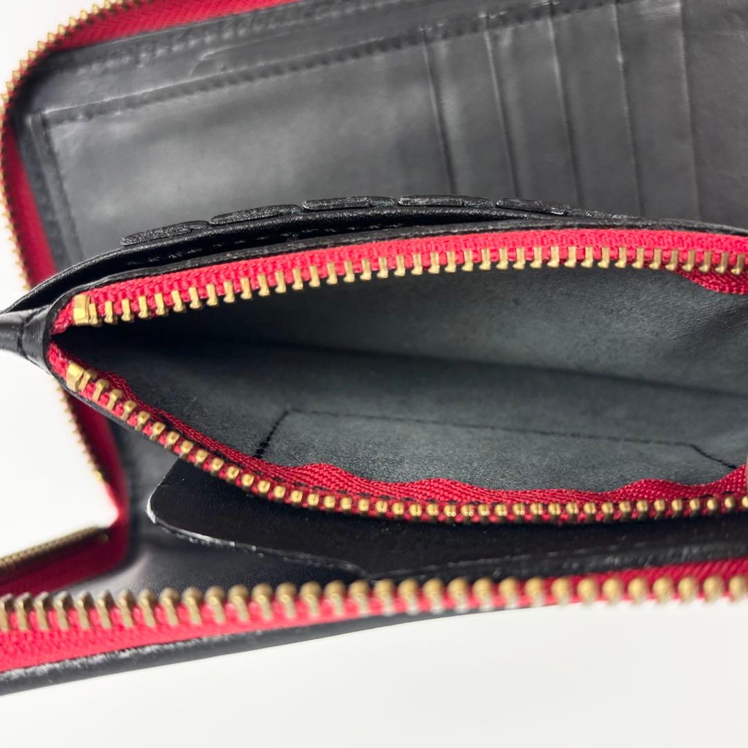 未使用級！Kc's ケイシイズ レザー ハンドメイド ラウンドジップ 財布 黒