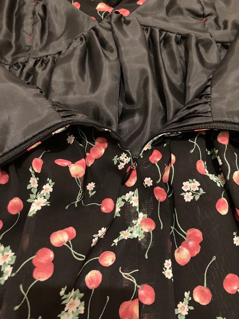 na+h ベビードール チェリー柄 ホルターネック エヌエープラスエイチ