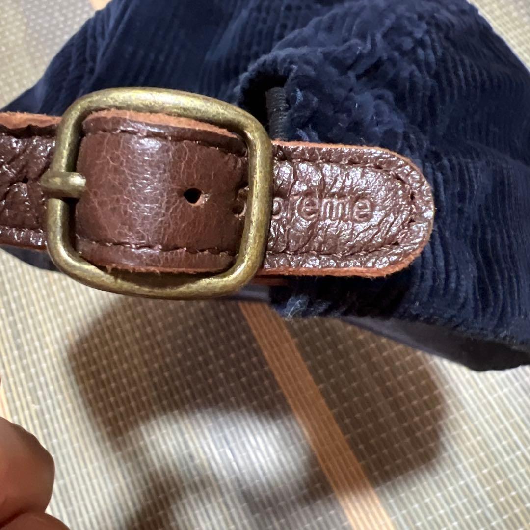 Supreme ネイビー コーデュロイキャップ