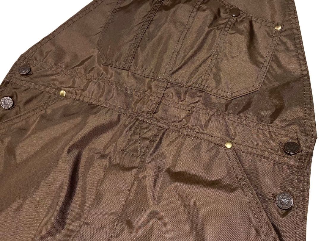 90s ビンテージ DAN'S HUNTING ナイロン オーバーオール 茶