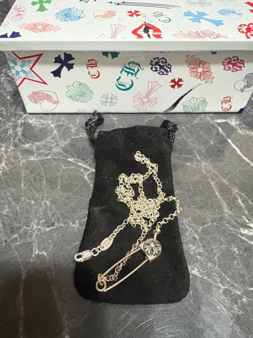 クロムハーツ セーフティピン ネックレス 18インチ