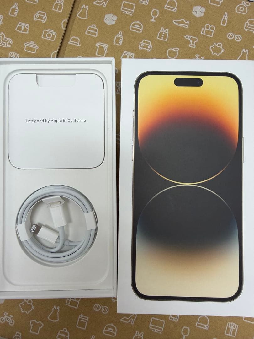 新品未使用激安‼️iPhone14 ProMaxゴールド128G本体充電100%