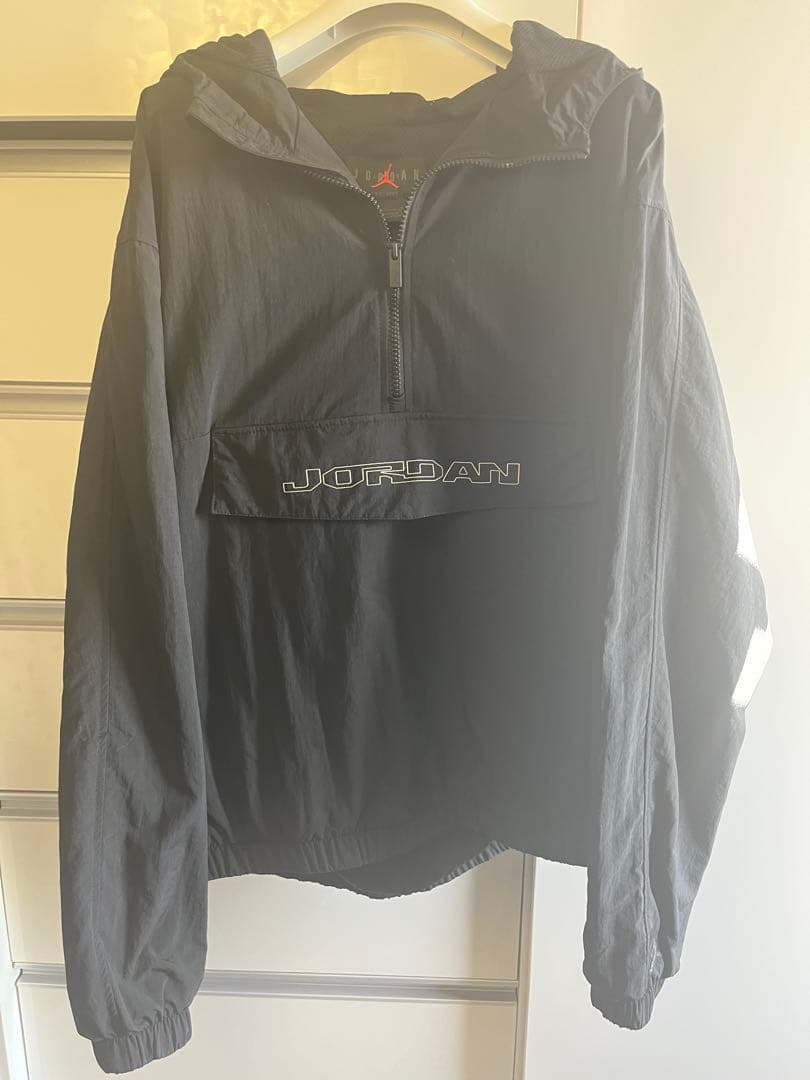 ○美品○Jordan ブラック ハーフジップナイロンジャケットM