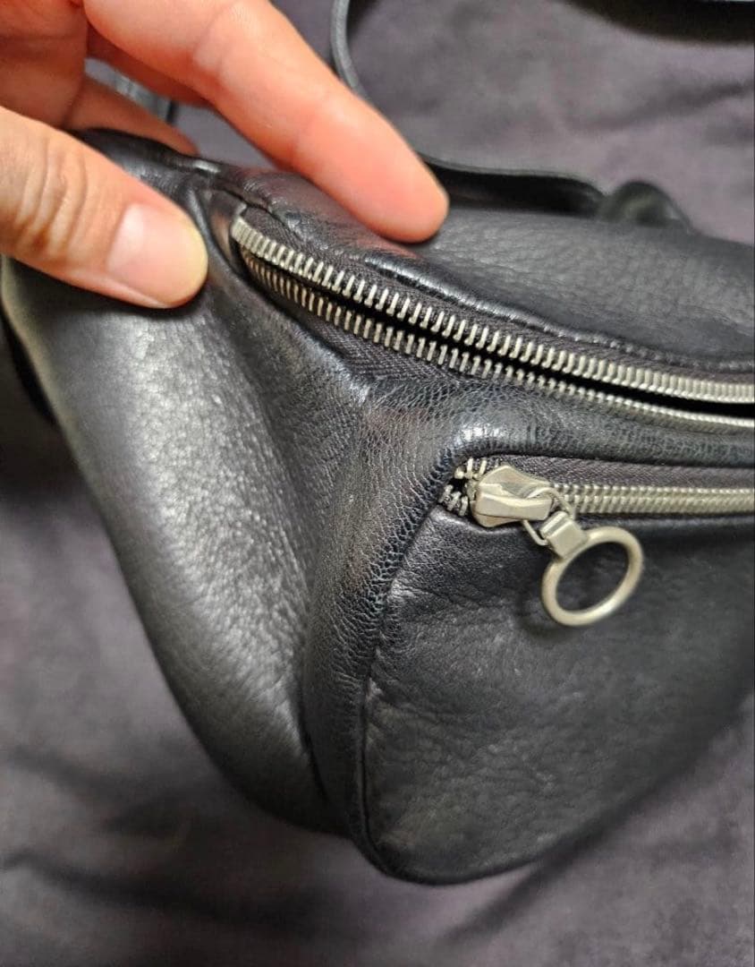 美品 アエタAeta ディアレザー ウエストポーチ ボディ バッグ Sサイズ