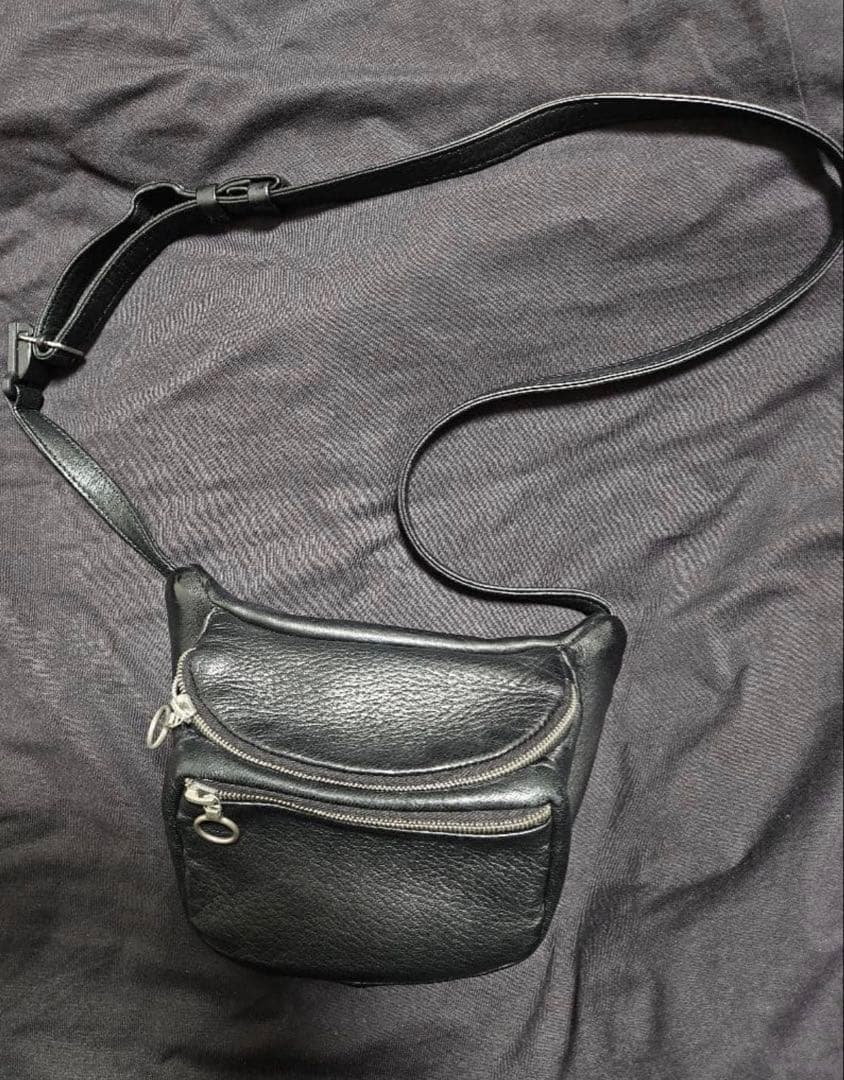 美品 アエタAeta ディアレザー ウエストポーチ ボディ バッグ Sサイズ