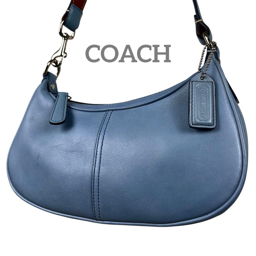 コーチ　ワンショルダーバッグ　アクセサリーポーチ　ハンドバッグ　レザー　ロゴ