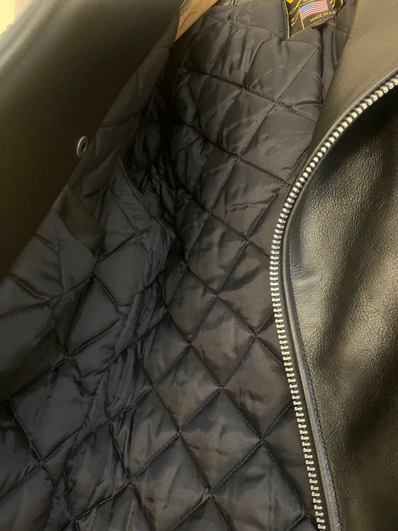 vanson ブラック ダブルライダースジャケット 36