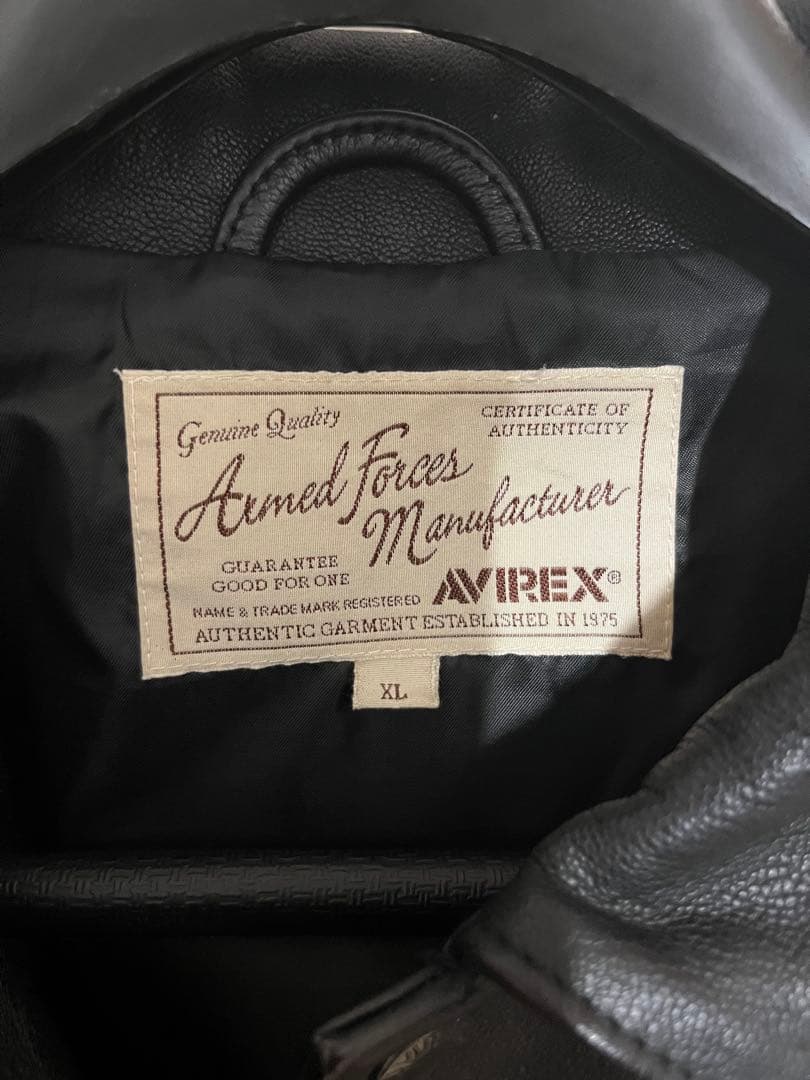 [美品] AVIREX レザージャケット　XL