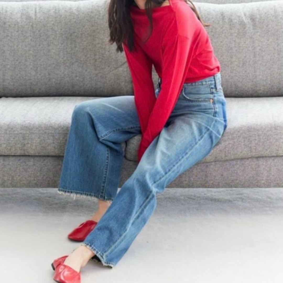 Ungrid Levi's別注RIBCAGE ＷIDE LEGデニム26インチ