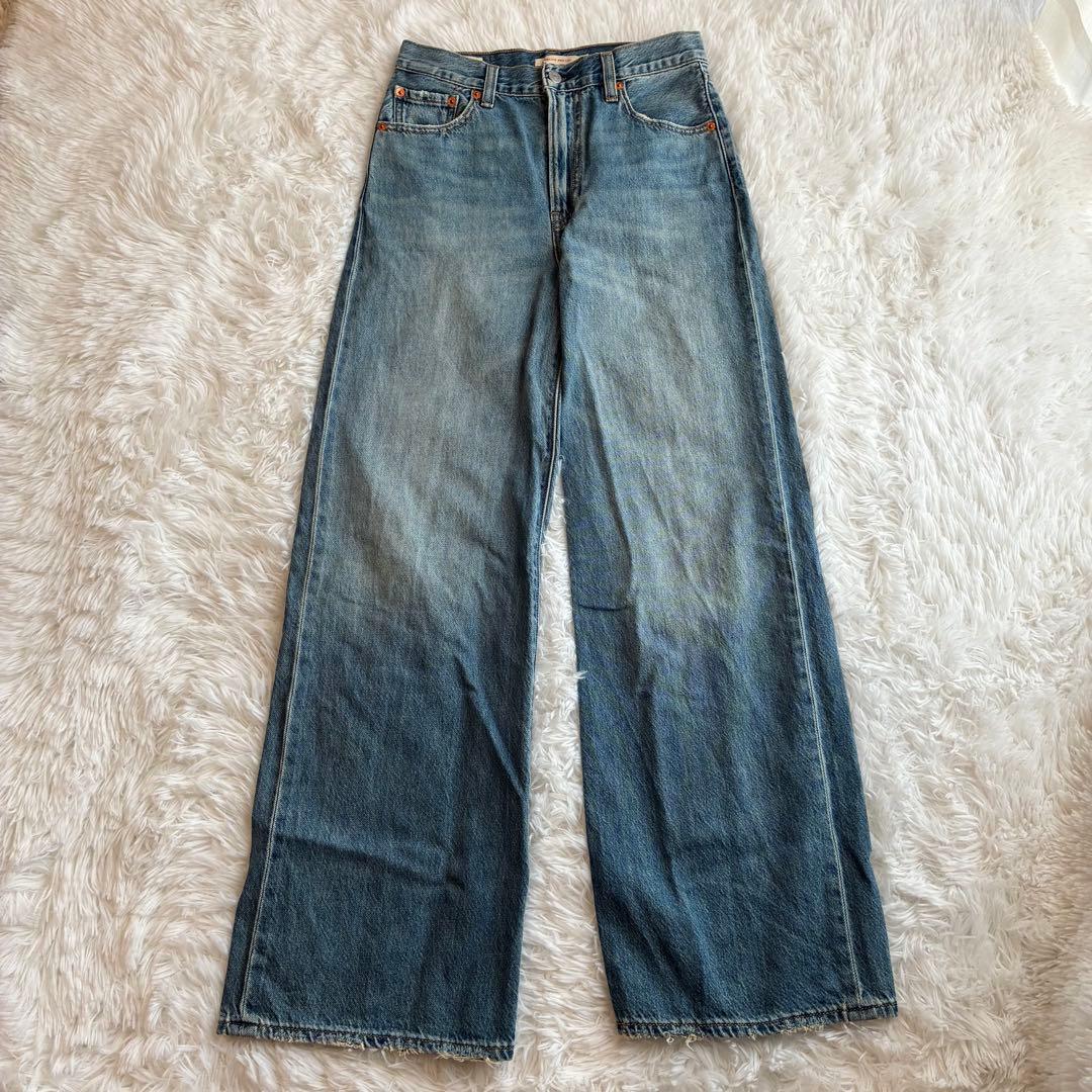 Ungrid Levi's別注RIBCAGE ＷIDE LEGデニム26インチ