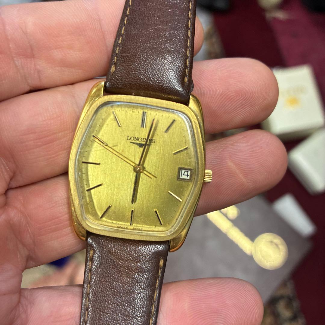 亜*依様 LONGINES ゴールド スクエア型 時計