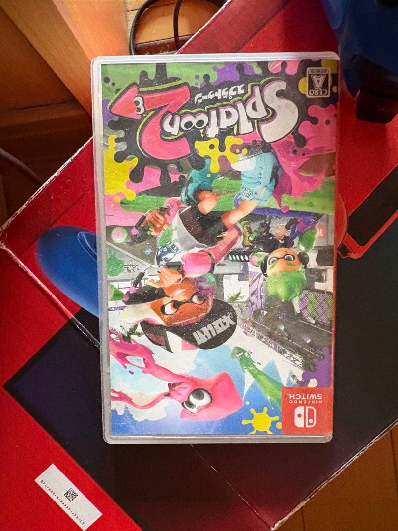 Nintendo Switch 本体 赤色 カセット スプラトゥーン2 3付き